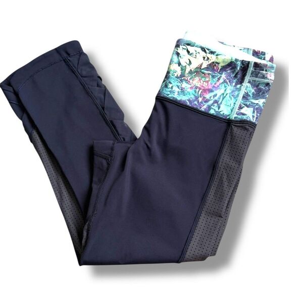 Lululemon Var City Cropped Women's Leggings - Navy/Multi Limited Print - Size 6 - Picture 1 of 11